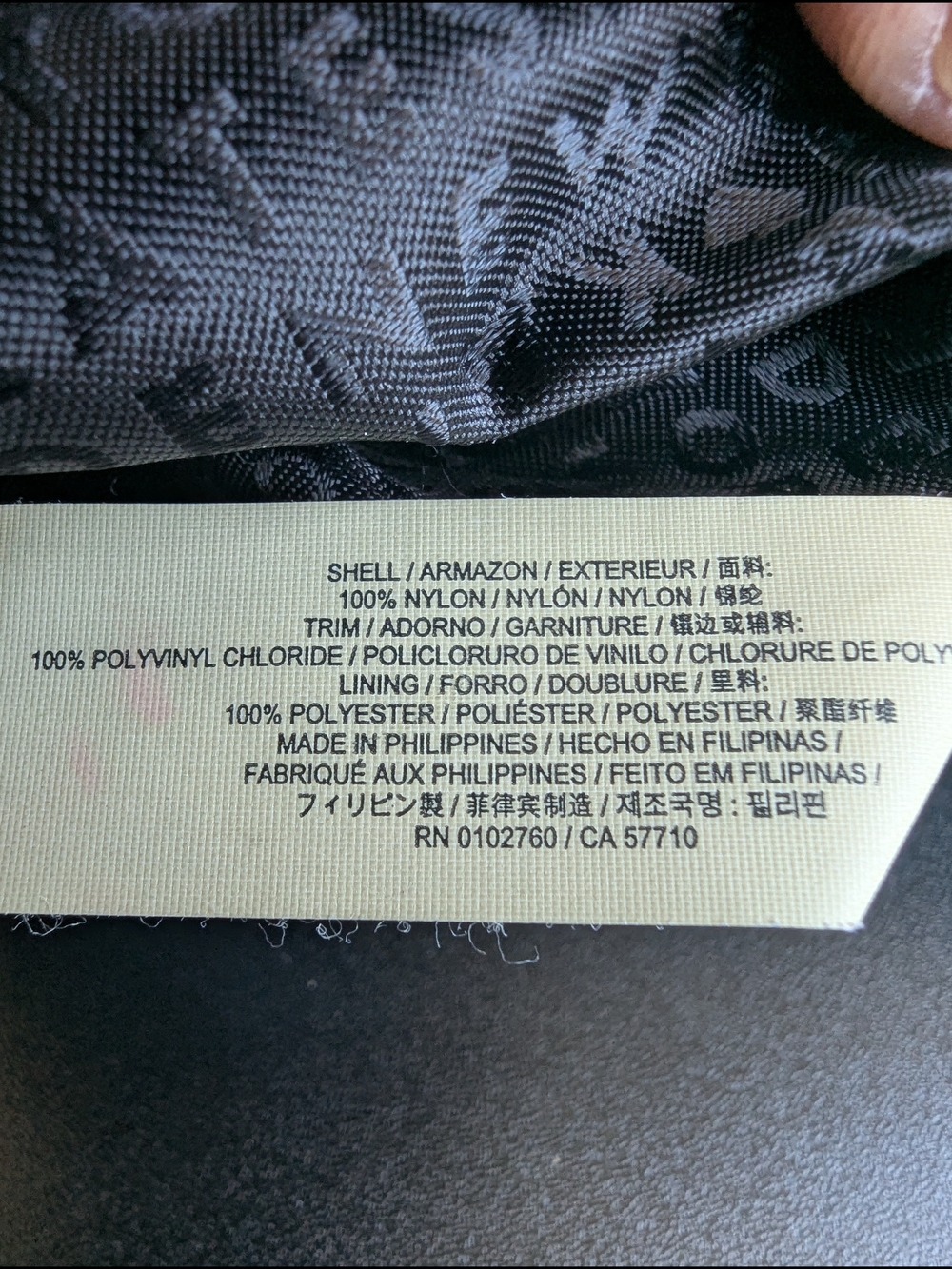 Kate Spade New York Justyne Nylon Hobo Bag in black. - Picture 11 of 11